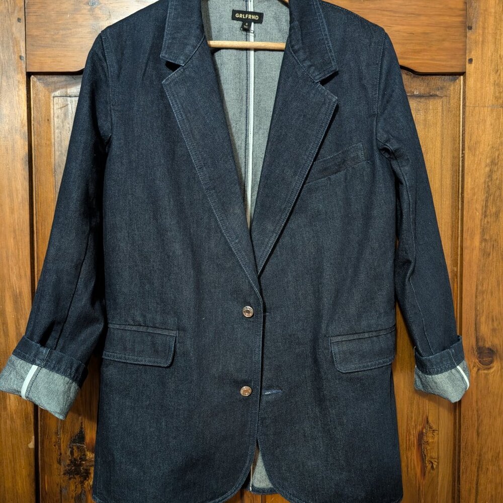 GRLFRND denim blazer